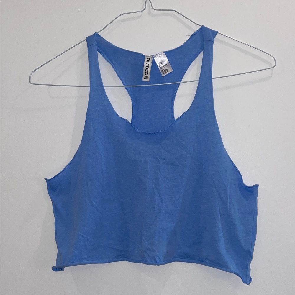 H&M Light Blue Cropped Tank Top